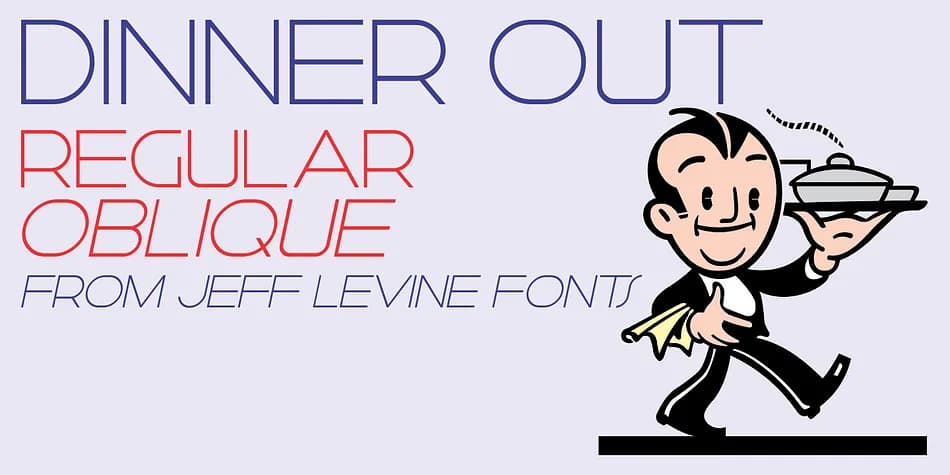 DINNER OUT JNL by Jeff Levine Fonts — Decorative Font
