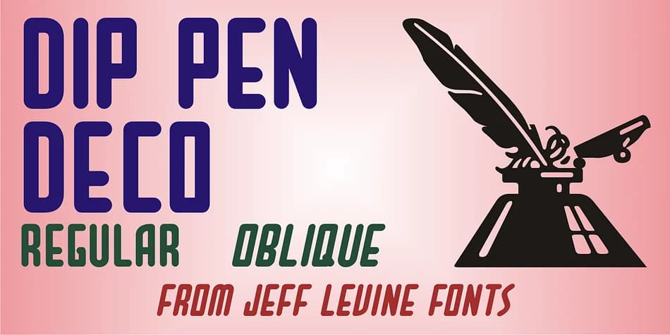 DIP PEN DECO JNL by Jeff Levine Fonts — Decorative Font