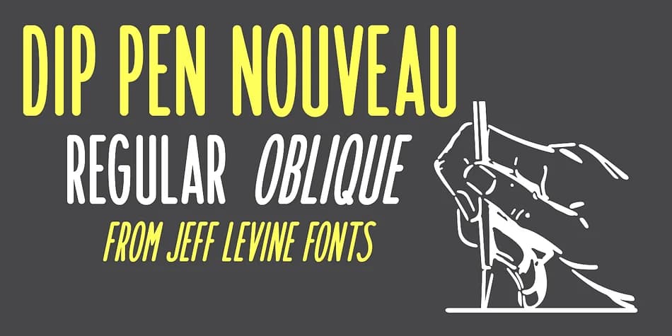 Dip Pen Nouveau JNL by Jeff Levine Fonts — Decorative Font