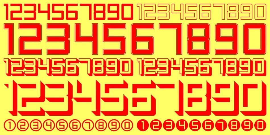 Display Digits by Gerald Gallo Fonts — Dingbats Font