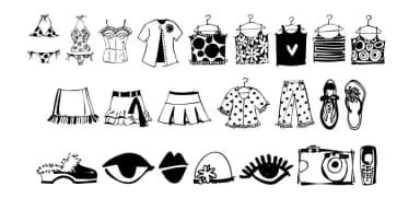 Diva Doodles by Outside the Line — Dingbats Font — thumbnail 3