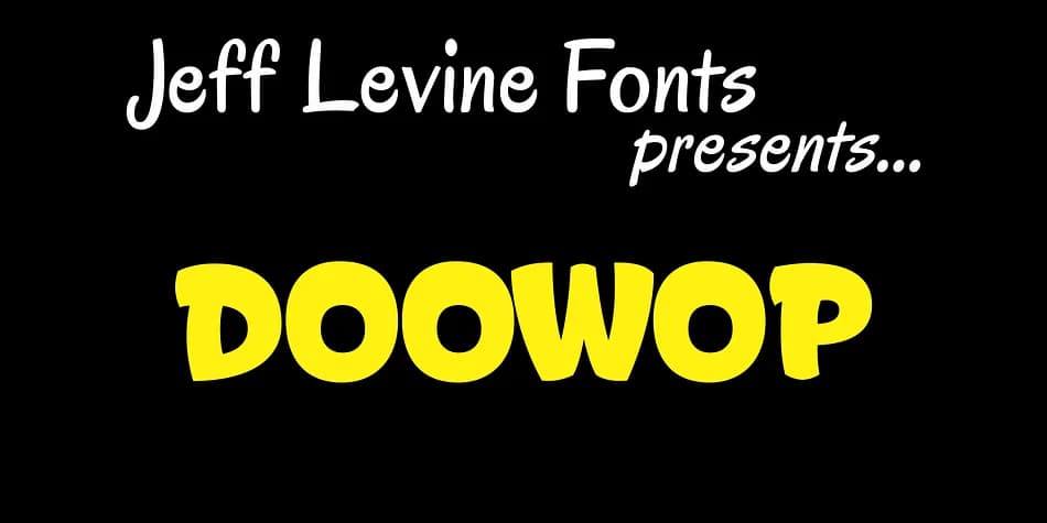DOOWOP JNL by Jeff Levine Fonts — Decorative Font