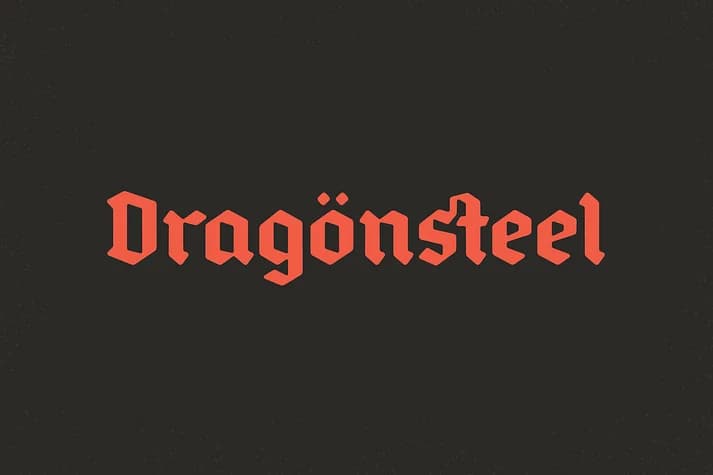 Dragonsteel by SimpleBits — Blackletter Font