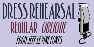 DRESS REHEARSAL JNL by Jeff Levine Fonts — Decorative Font — thumbnail 1
