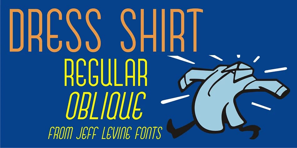 DRESS SHIRT JNL by Jeff Levine Fonts — Decorative Font