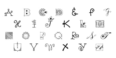 Drop Cap One by Outside the Line — Dingbats Font — thumbnail 2