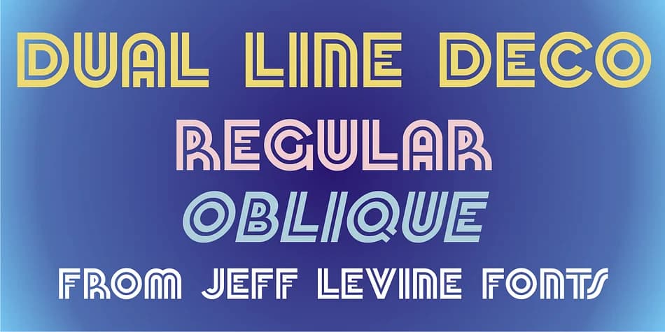 DUAL LINE DECO JNL by Jeff Levine Fonts — Decorative Font