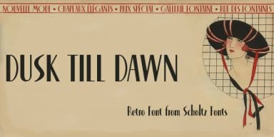 Dusk til Dawn by Scholtz Fonts — Decorative Font — thumbnail 1