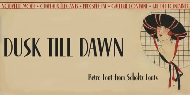 Dusk til Dawn by Scholtz Fonts — Decorative Font