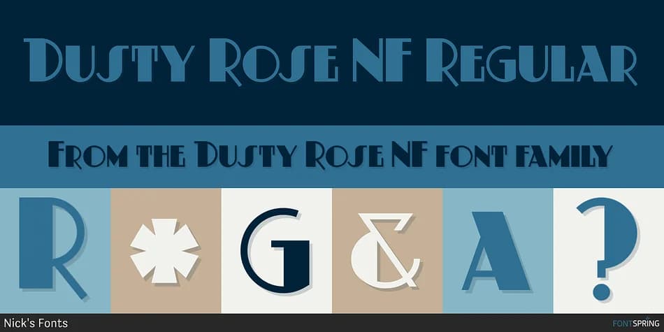 DUSTY ROSE NF by Nick's Fonts — Decorative Font
