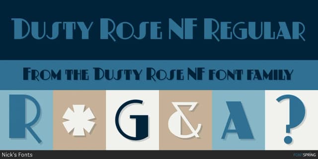 DUSTY ROSE NF by Nick's Fonts — Decorative Font