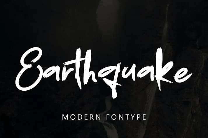 Earthquake by Ayska — Script Handwritten Font