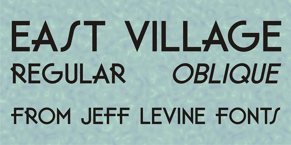 EAST VILLAGE JNL by Jeff Levine Fonts — Decorative Font
