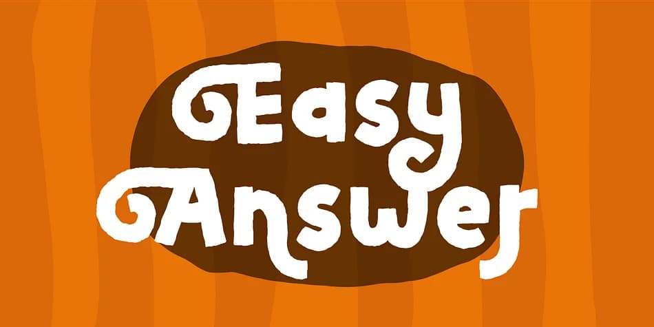 Easy Answer by Bogstav — Display Font