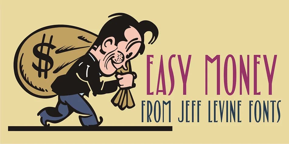 EASY MONEY JNL by Jeff Levine Fonts — Decorative Font
