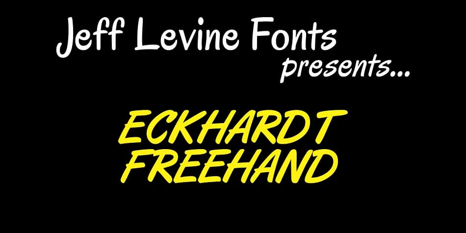 ECKHARDT FREEHAND JNL by Jeff Levine Fonts — Decorative Font