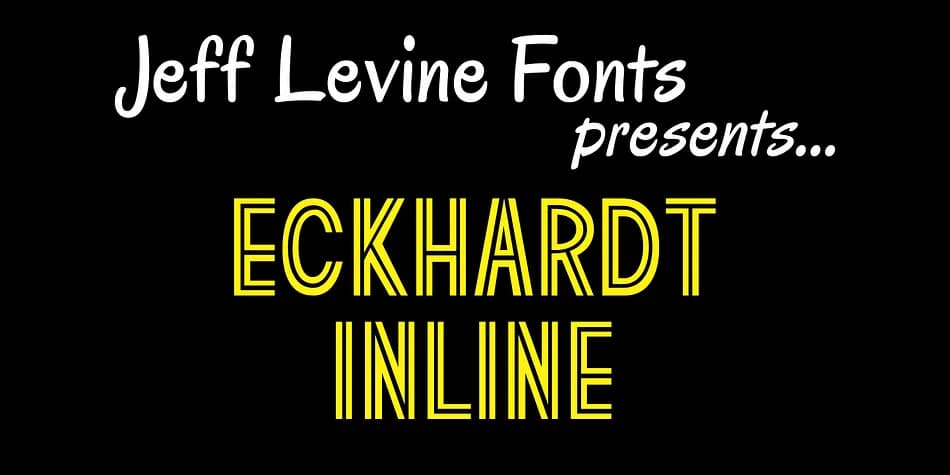 ECKHARDT INLINE JNL by Jeff Levine Fonts — Decorative Font