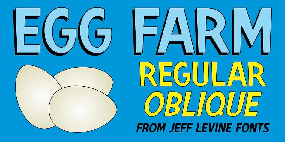 EGG FARM JNL by Jeff Levine Fonts — Decorative Font