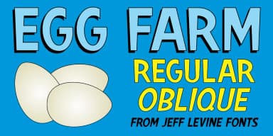 EGG FARM JNL by Jeff Levine Fonts — Decorative Font — thumbnail 1