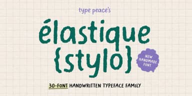 Elastique Stylo by type peace — Decorative Font — thumbnail 1