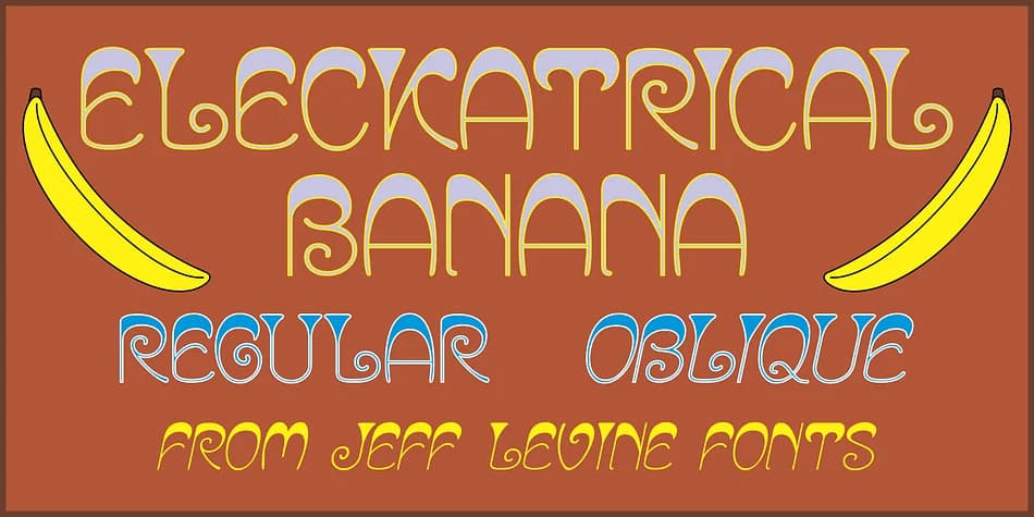 ELECKATRICAL BANANA JNL by Jeff Levine Fonts — Decorative Font