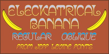 ELECKATRICAL BANANA JNL by Jeff Levine Fonts — Decorative Font — thumbnail 1