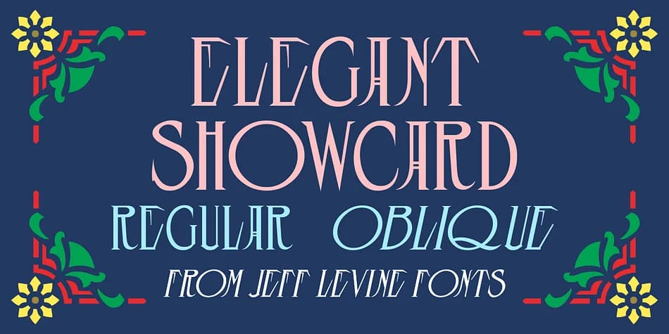 ELEGANT SHOWCARD JNL by Jeff Levine Fonts — Decorative Font