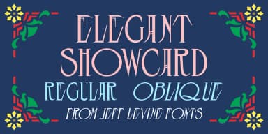 ELEGANT SHOWCARD JNL by Jeff Levine Fonts — Decorative Font — thumbnail 1