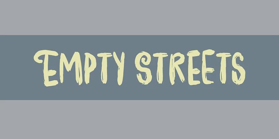 EMPTY STREETS by Pizzadude.dk — Display Font
