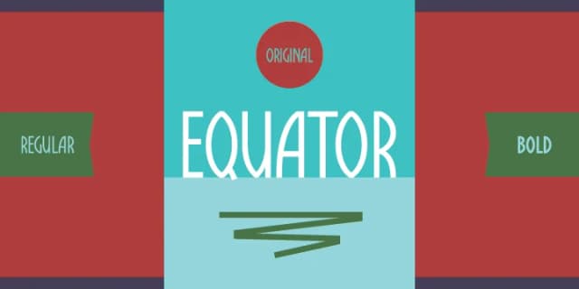EQUATOR by Tour de Force Font Foundry — Decorative Font
