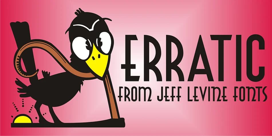ERRATIC JNL by Jeff Levine Fonts — Decorative Font
