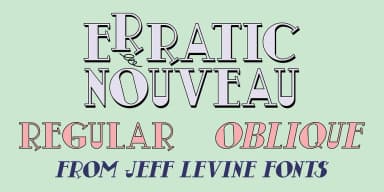 ERRATIC NOUVEAU JNL by Jeff Levine Fonts — Decorative Font — thumbnail 1