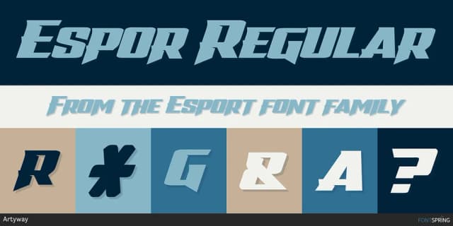 Esport by Artyway — Display Font