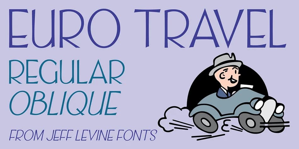 EURO TRAVEL JNL by Jeff Levine Fonts — Decorative Font