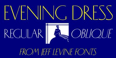 EVENING DRESS JNL by Jeff Levine Fonts — Decorative Font — thumbnail 1