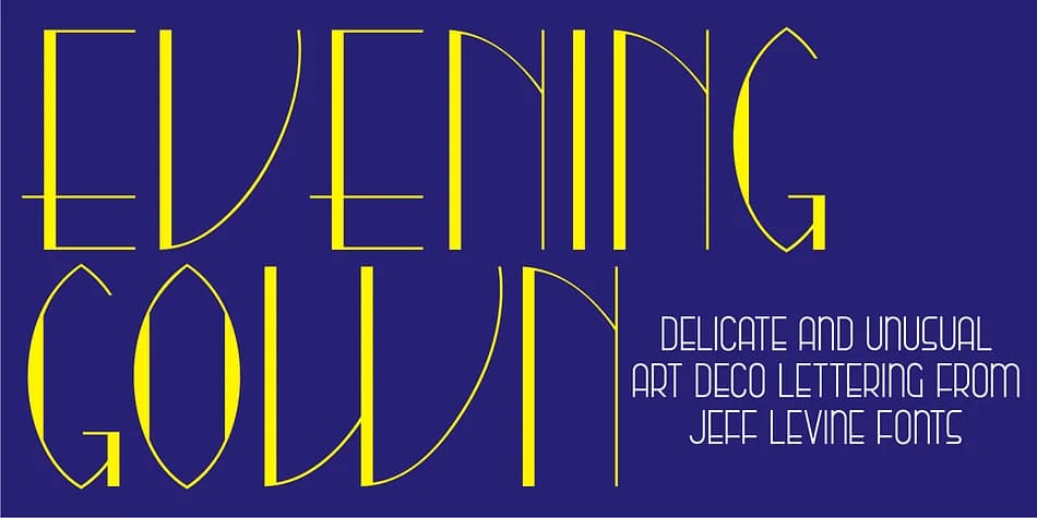 EVENING GOWN JNL by Jeff Levine Fonts — Decorative Font