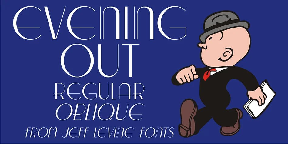 EVENING OUT JNL by Jeff Levine Fonts — Decorative Font
