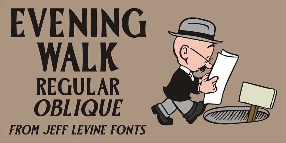 EVENING WALK JNL by Jeff Levine Fonts — Decorative Font