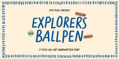 EXPLORERS BALLPEN by type peace — Display Font — thumbnail 1