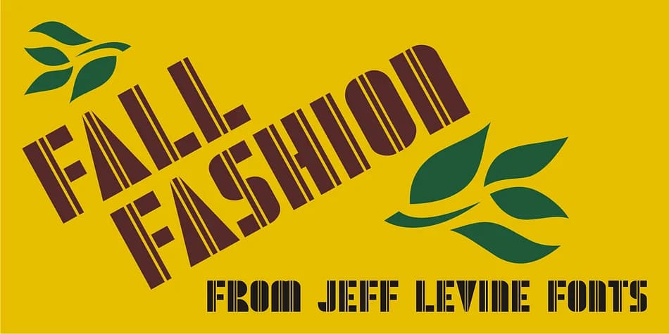 FALL FASHION JNL by Jeff Levine Fonts — Decorative Font