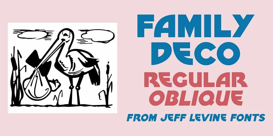 FAMILY DECO JNL by Jeff Levine Fonts — Decorative Font