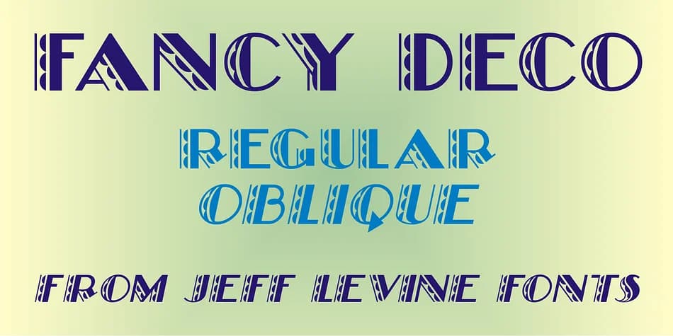 FANCY DECO JNL by Jeff Levine Fonts — Decorative Font