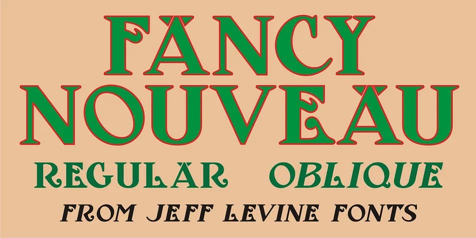 FANCY NOUVEAU JNL by Jeff Levine Fonts — Decorative Font