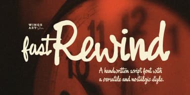 Fast Rewind by Wingsart Studio — Script Handwritten Font — thumbnail 1