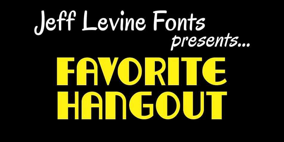 FAVORITE HANGOUT JNL by Jeff Levine Fonts — Decorative Font