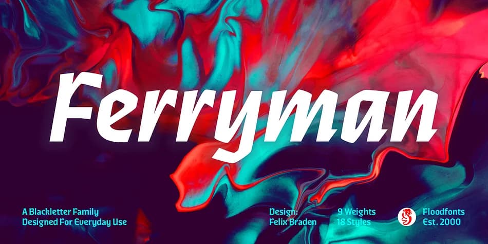 Ferryman by Floodfonts — Blackletter Font