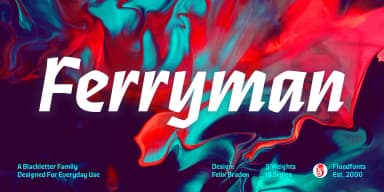 Ferryman by Floodfonts — Blackletter Font — thumbnail 1