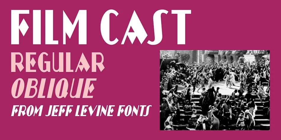 FILM CAST JNL by Jeff Levine Fonts — Decorative Font