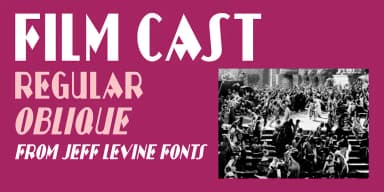 FILM CAST JNL by Jeff Levine Fonts — Decorative Font — thumbnail 1