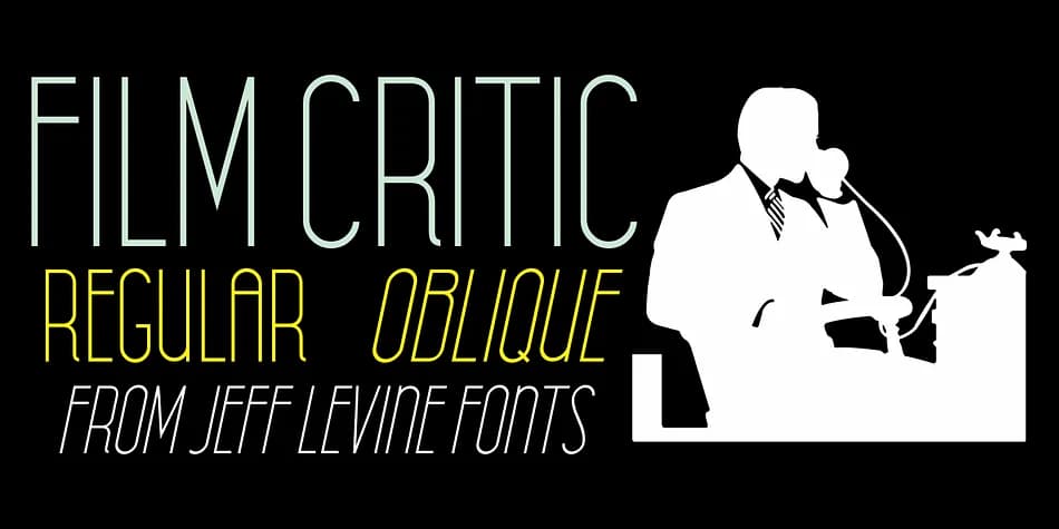 FILM CRITIC JNL by Jeff Levine Fonts — Decorative Font